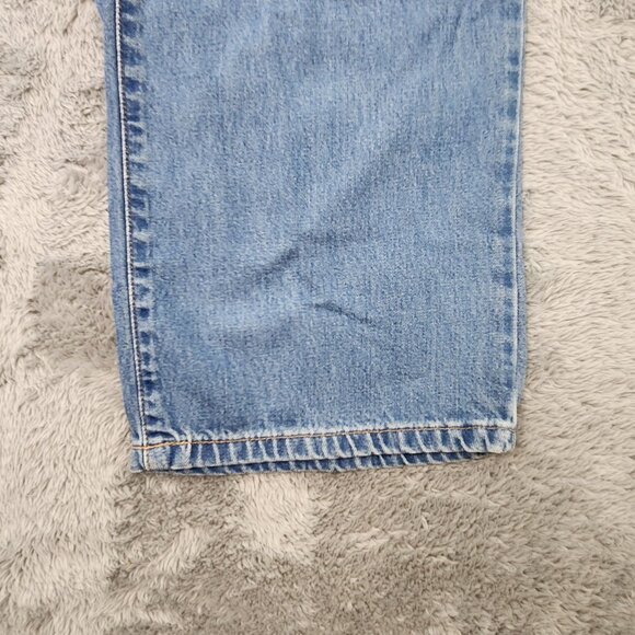 Lands End Jeans Womens 14 Blue Straight Denim 100% Cotton Medium Wash Casual - Picture 15 of 16